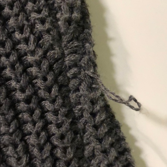 Cozy Grey V Neck Sweater - Picture 4 of 4